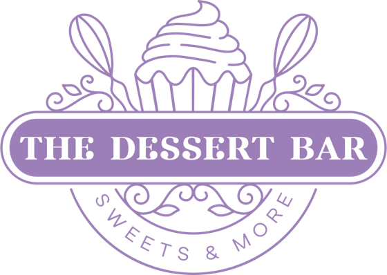 The Dessert Bar logo: a cupcake between two whisks above the words Sweets & More